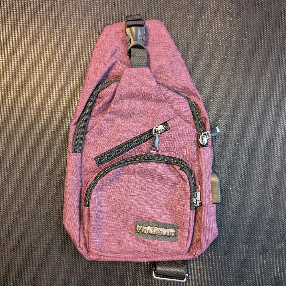 Purple Crossbody Sling Bag